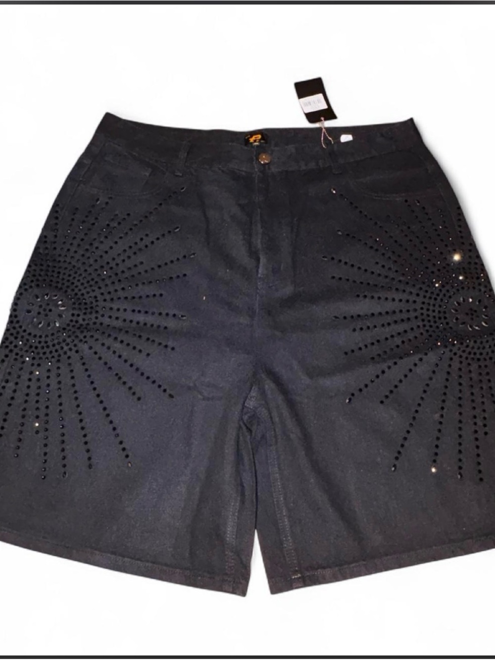 POLITICS BLACK DENIM MEN SHORTS